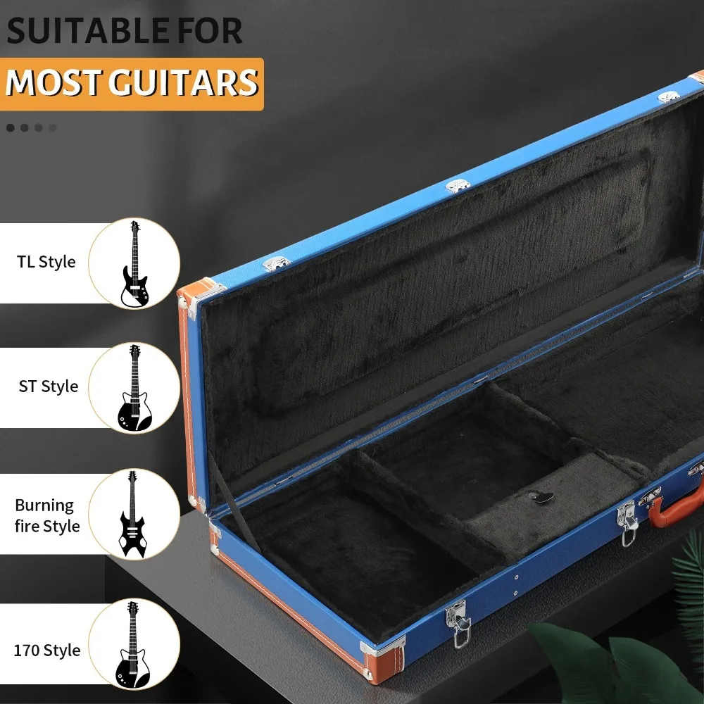 Estojos Estojo de madeira rígido para guitarra elétrica GST GTL de 39 polegadas