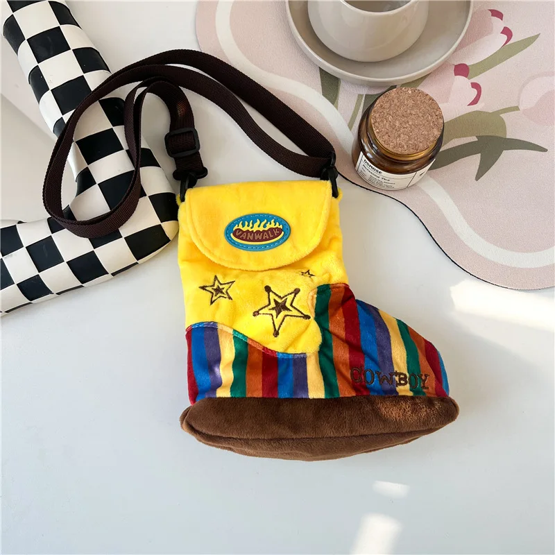 Children Messenger Bag Crossbody Bag Mother Kids Bags for Girl Cartoon Women Bags Plush Sock Bags for Children Bolsas Para Niños