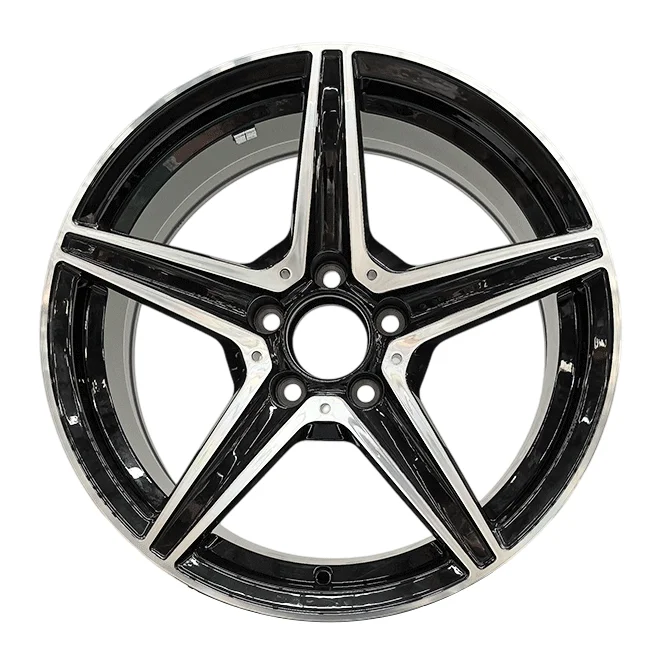 Cubo de rueda forjado de aleación de aluminio, negro brillante, 5x112, 17x7,5 pulgadas, Compatible con ruedas BBS para coches de pasajeros