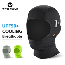 WEST BIKING Summer Cycling Cap Sun Protection Breathable Motorcycle Balaclava Helmet Lining Anti-UV Sports Running Fishing Hats