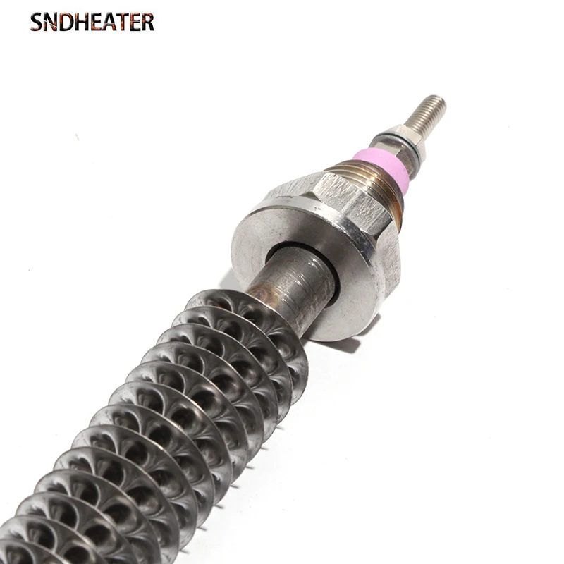 SNDHEATER Electric Oven Heater Hot Air Heating Element 110/220/380V M16/18 304SUS Straight Tubular Finned Heater 200-600W