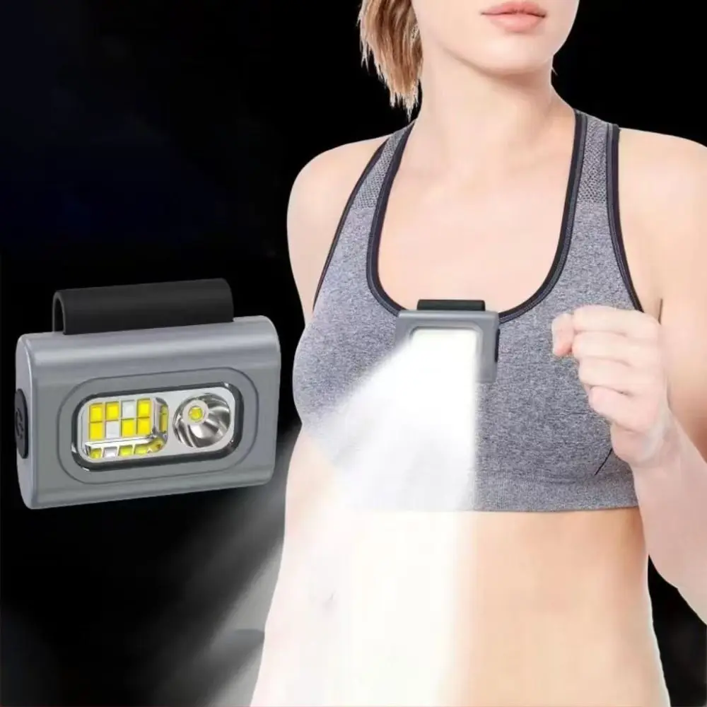 Lampu Depan LED COB Isi Ulang USB Klip Magnetik Kuat Visibilitas Tinggi Lampu Jogging Keselamatan Tahan Air Durasi Ultra Panjang