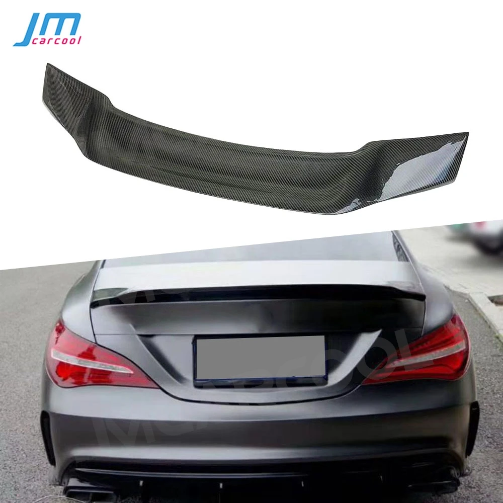 

Carbon Fiber for Mercedes ClA Class CLA45 W117 C117 CLA200 250 260 Sedan 2013-2019 R Style Rear Boot Lip Spoiler FRP Lip Wings