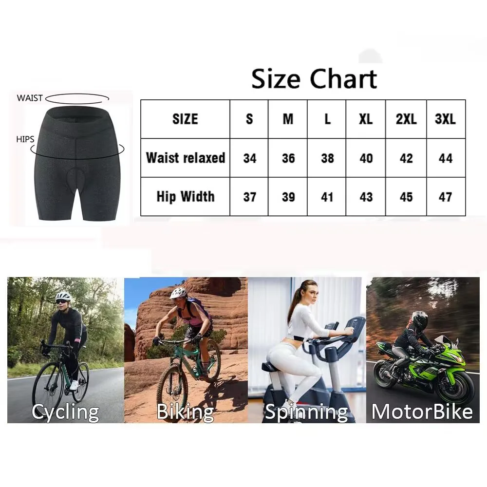 YKYWBIKE Women Cycling Underwear Shorts 3D Padding Lightweight Breathable Bike Underwear Underpants MTB Mountain Bicycle Shorts