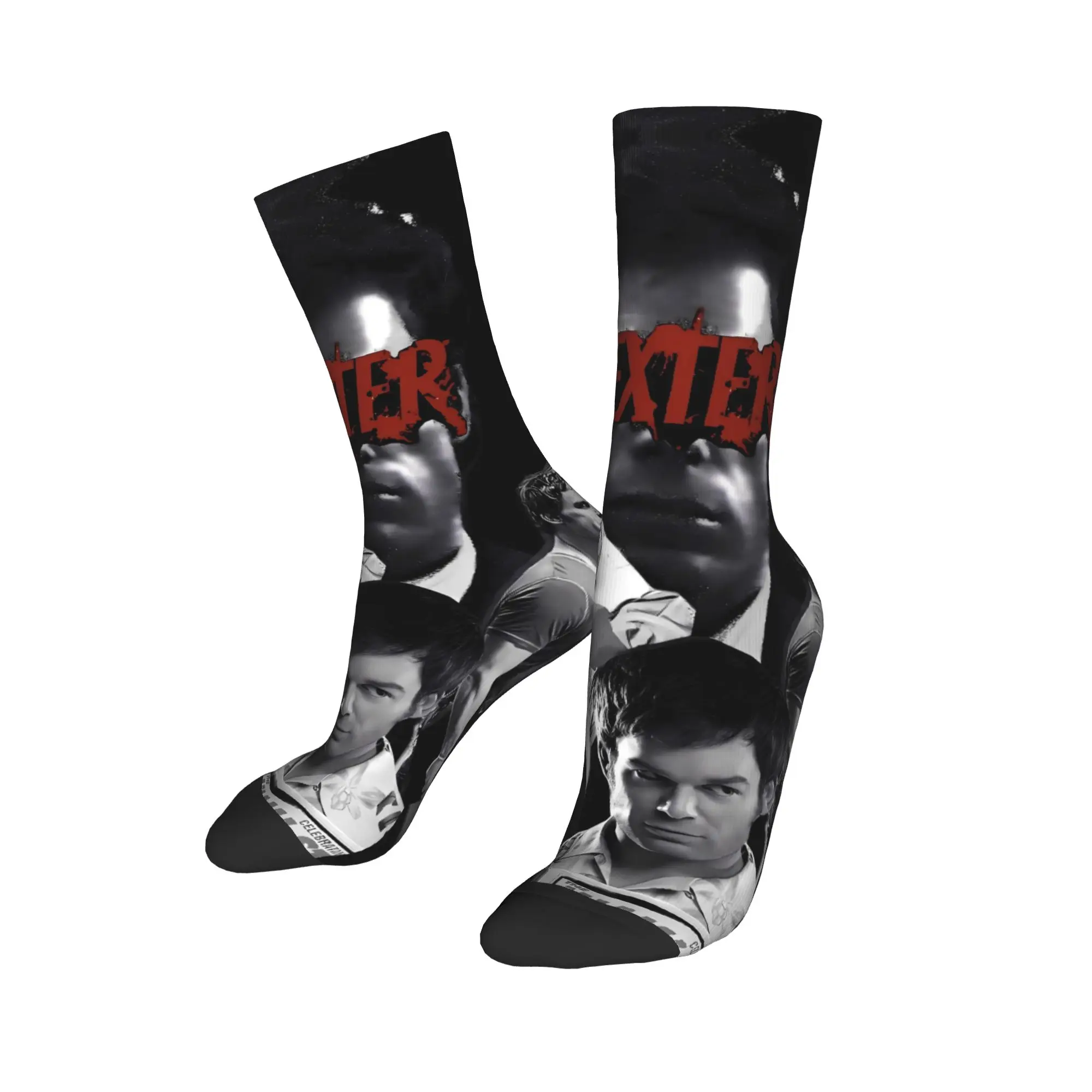 ديكستر مورغان تلفزيون الرعب الجوارب الخريف جوارب Harajuku زوجين تنفس الجوارب الرسم الجري الرياضة المضادة للانزلاق الجوارب