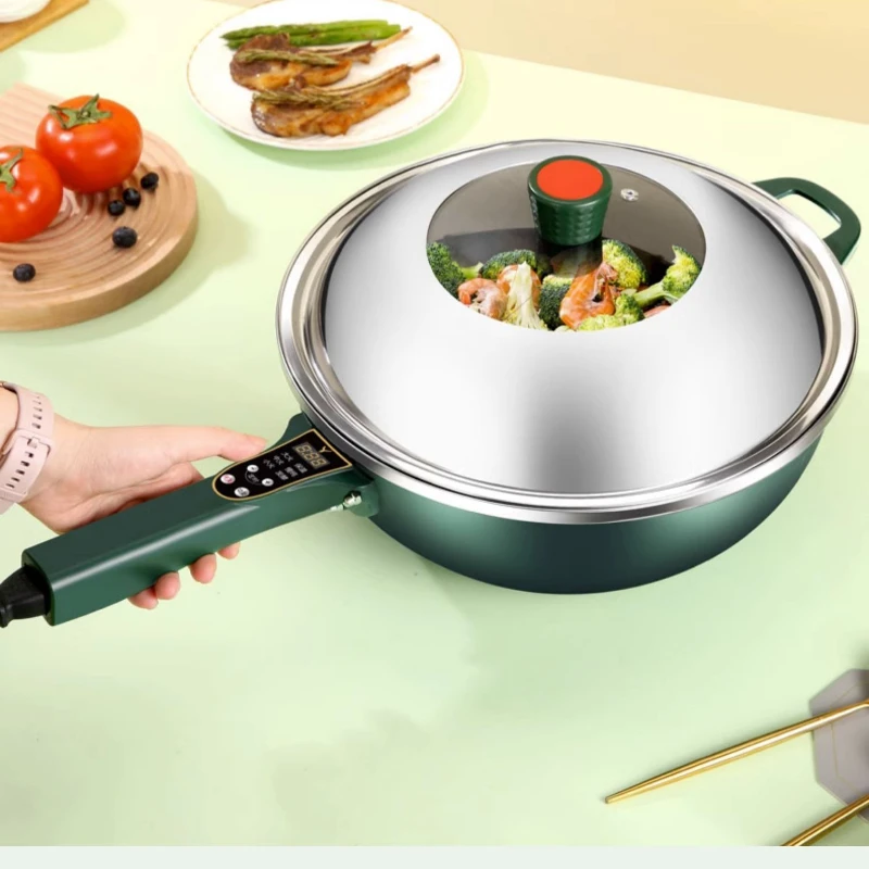 

Electric wok Multifunctional plug-in integrated wok Cooking dormitory Electric cooking pot Household electric hot pot Large