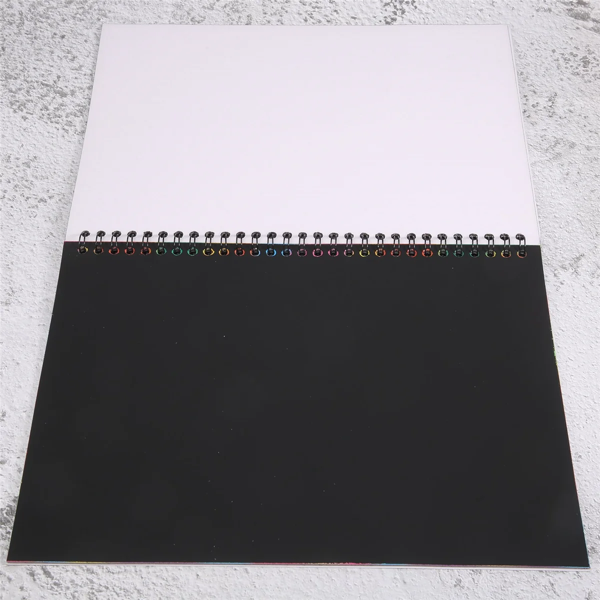 19X26Cm Large Magic Color Rainbow Scratch Paper Note Book Black Diy Drawing Toys Scraping Painting Kid Doodle