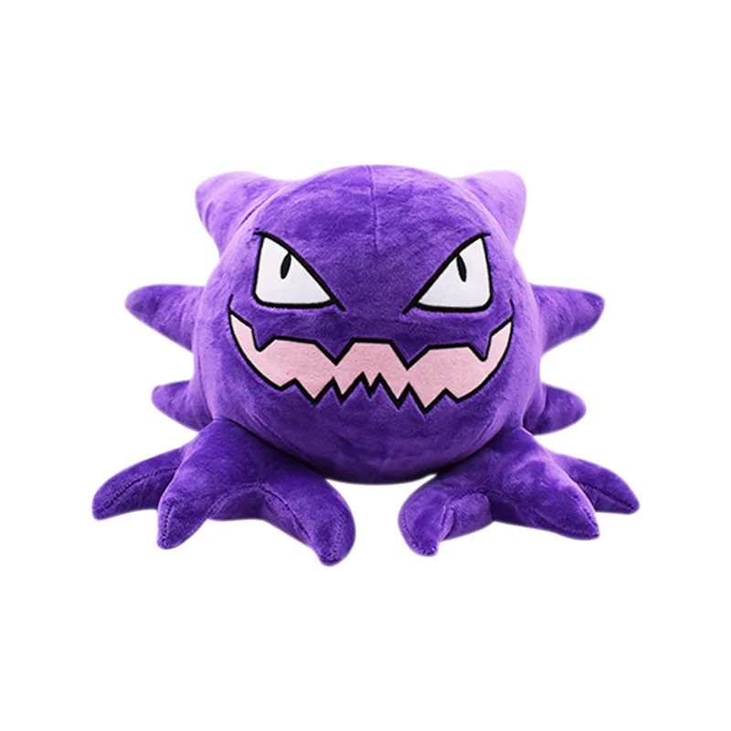 

Mega Gengar Haunter Plush Toy - Purple Evolution Ghost Pokémon Haunter Stuffed Animal Collectible Soft Doll with Poseable Body