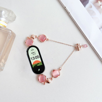 Colorful Cat Eye Stone Bracelet Strap for Xiaomi Band 10 8/9 Pro for Redmi Watch 4/5 Charm Women's Strap for Huawei Series Strap