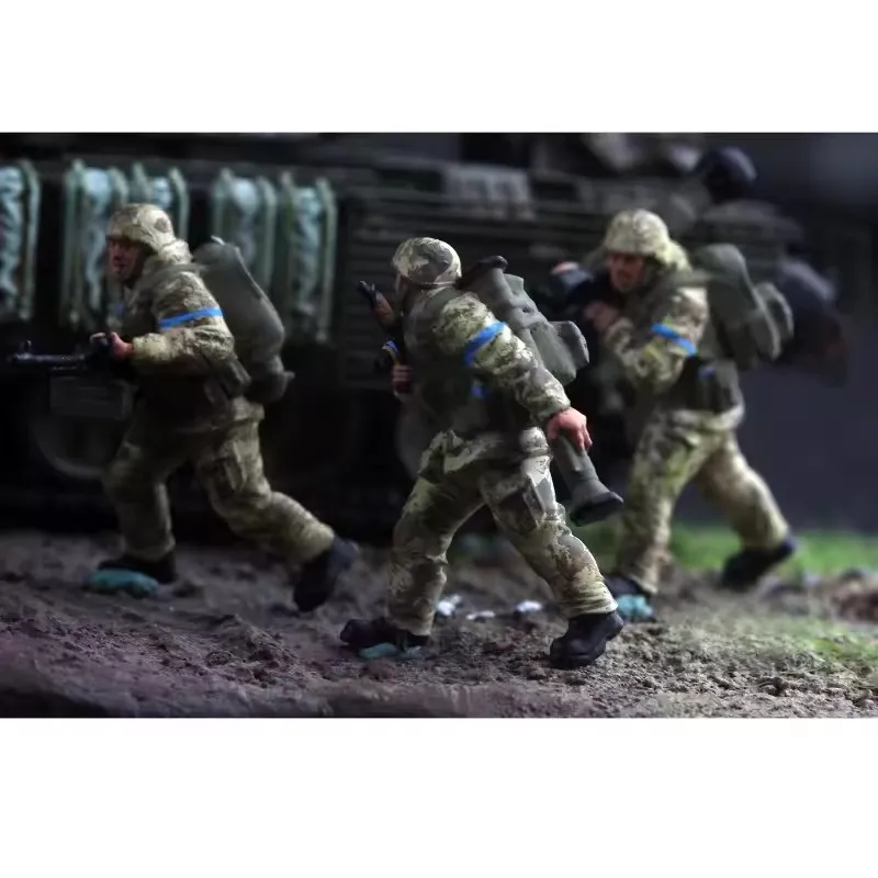 新しい 1:72 スケール 3D 印刷塗装モデル 6 個サポートチーム兵士アクションフィギュアおもちゃ DIY シーンアクセサリーディスプレイコレクション