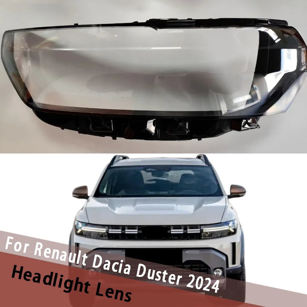 

For Renault Dacia Duster 2024 Car Headlight Shell Transparent Lampshade Cover Headlamp Mask Hood Houshing Caps Replace Lampcover