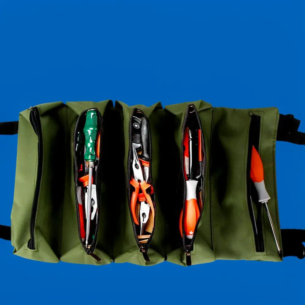 Durable Oxford Cloth Tool Pouch Portable Organizer Case For Hardware Repair Electrician Maintenance Storage Equipment