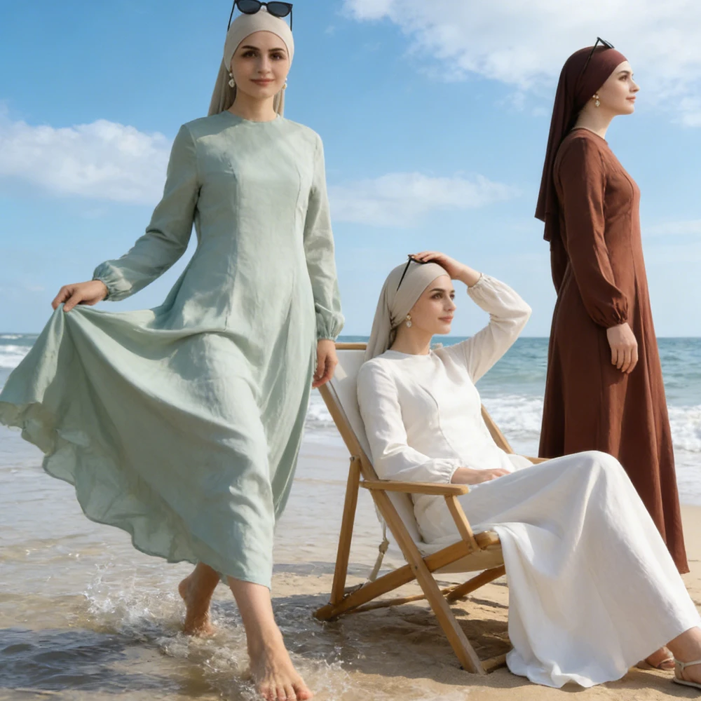 

Ид однотонные абайи для женщин мусульманское платье Турция кафтан Дубай Абая Саудовская Аравия халат Kebaya Femme Musulmane Islam Jalabiya Ramadan