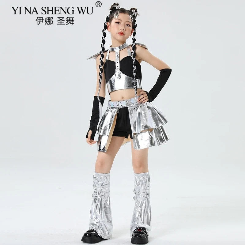 Kinder Jazz Dance Set K POP Tanz Wettbewerb Kostüme Mädchen Hip Hop Street Dance Schule Team Performance Dancewear für Kinder