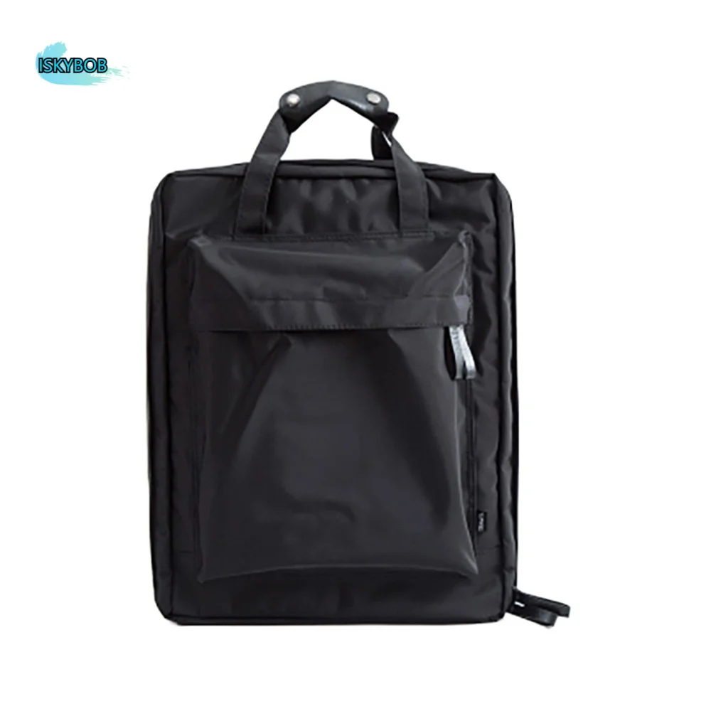

Versatile Nylon Business Laptop Backpack Large Capacity Solid Color Male Luggage Shoulder Bag Waterproof Short Trip Bag School