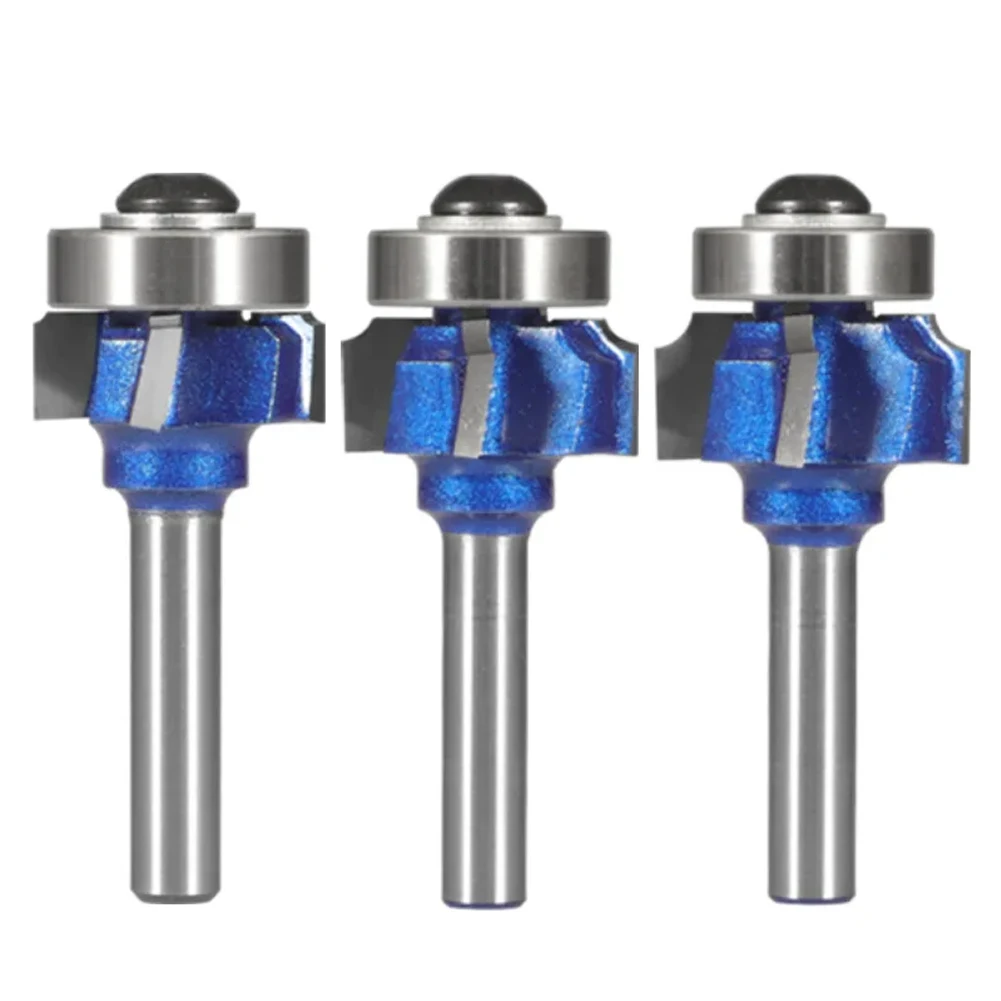 Router Bit R1 R2 R3 Trim Edging Woodworking Bit For Wood 6/6.35/8mm Shank Router Bit Power Tools Accessories