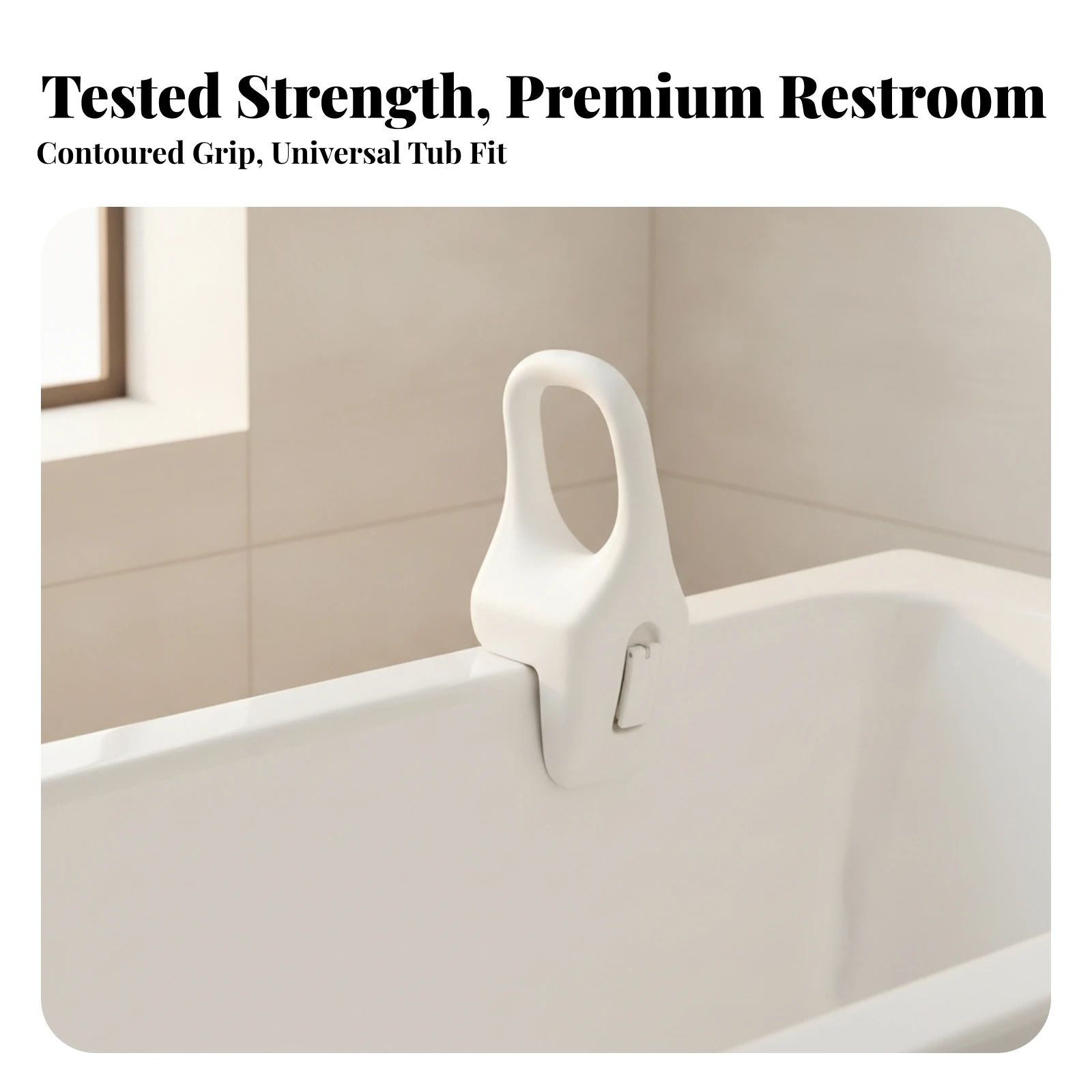 Bathtub Safety Rail with Clamp Toolno-Drill Bathtub Grab Bar with Clamp Tub Safety Bar Non-Slip Hardware Safeguarding