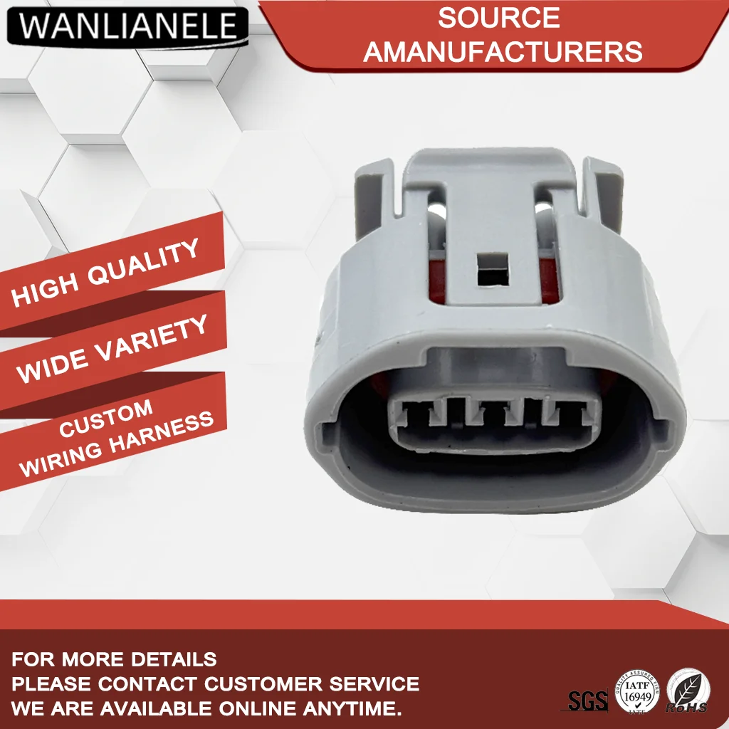 50 Sets 3 Pin Sealed Waterproof Female Automotive Electrical Plug Auto Connector Car Connector 6189-0443 90980-11349