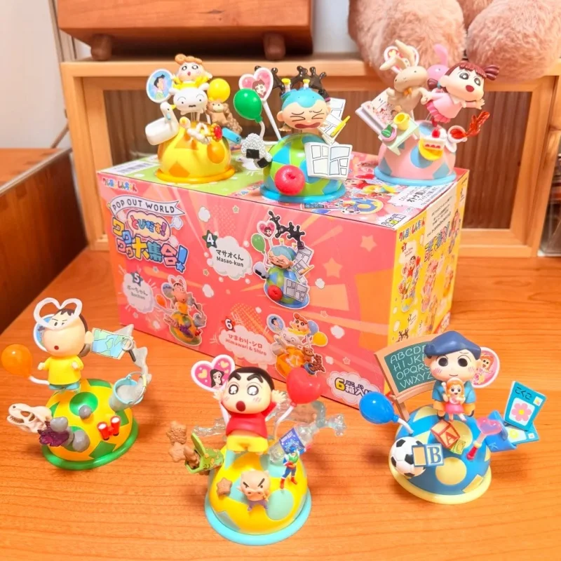 Genuine Re-Ment Crayon Shin-Chan Pop Out World Blind Box Toys Scene Series Figure Doll Model Toys Anime Collect Ornaments Gift