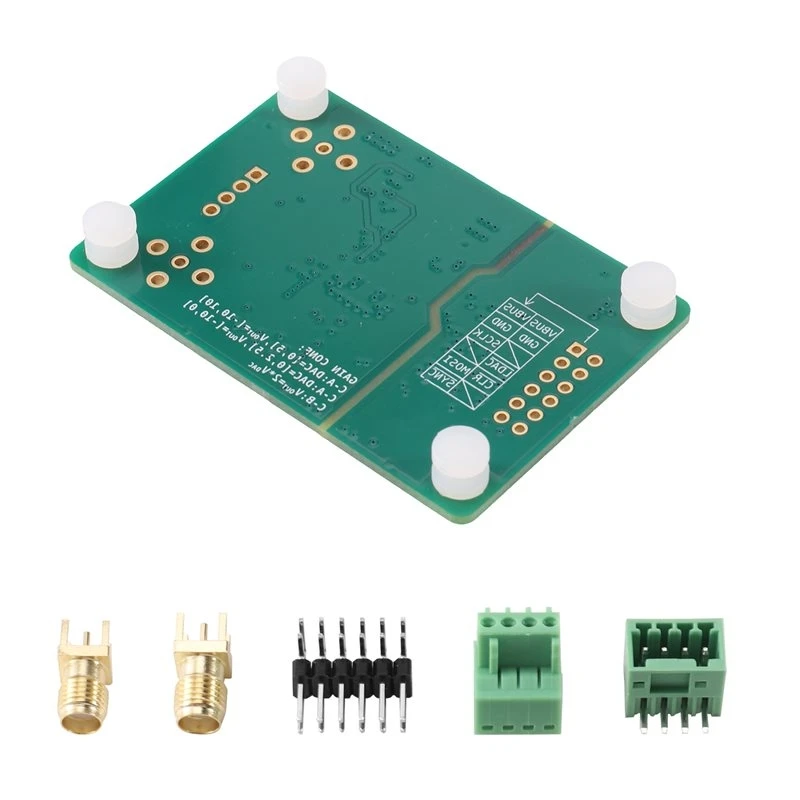 ABAH-Digital-To-Analog Converter Board For DAC Module, For DAC8563 Isolated Dual-Channel 16-Bit PMOD Interface