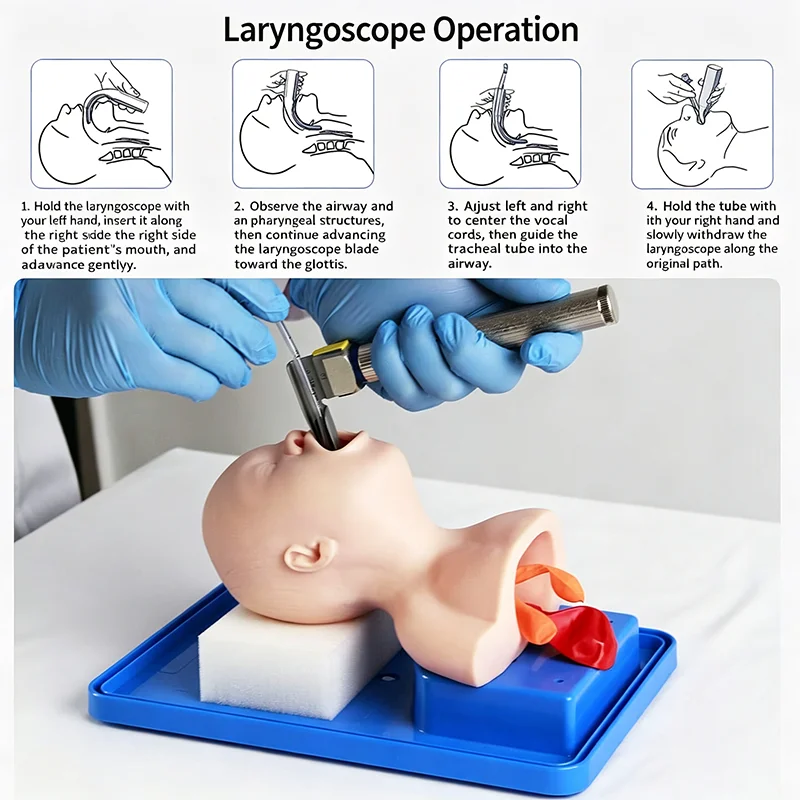 PracticalNewborn Infant Tracheal Intubation Practice Oral Nasal Intubation Training Model With Endotracheal Tube For Medical  21