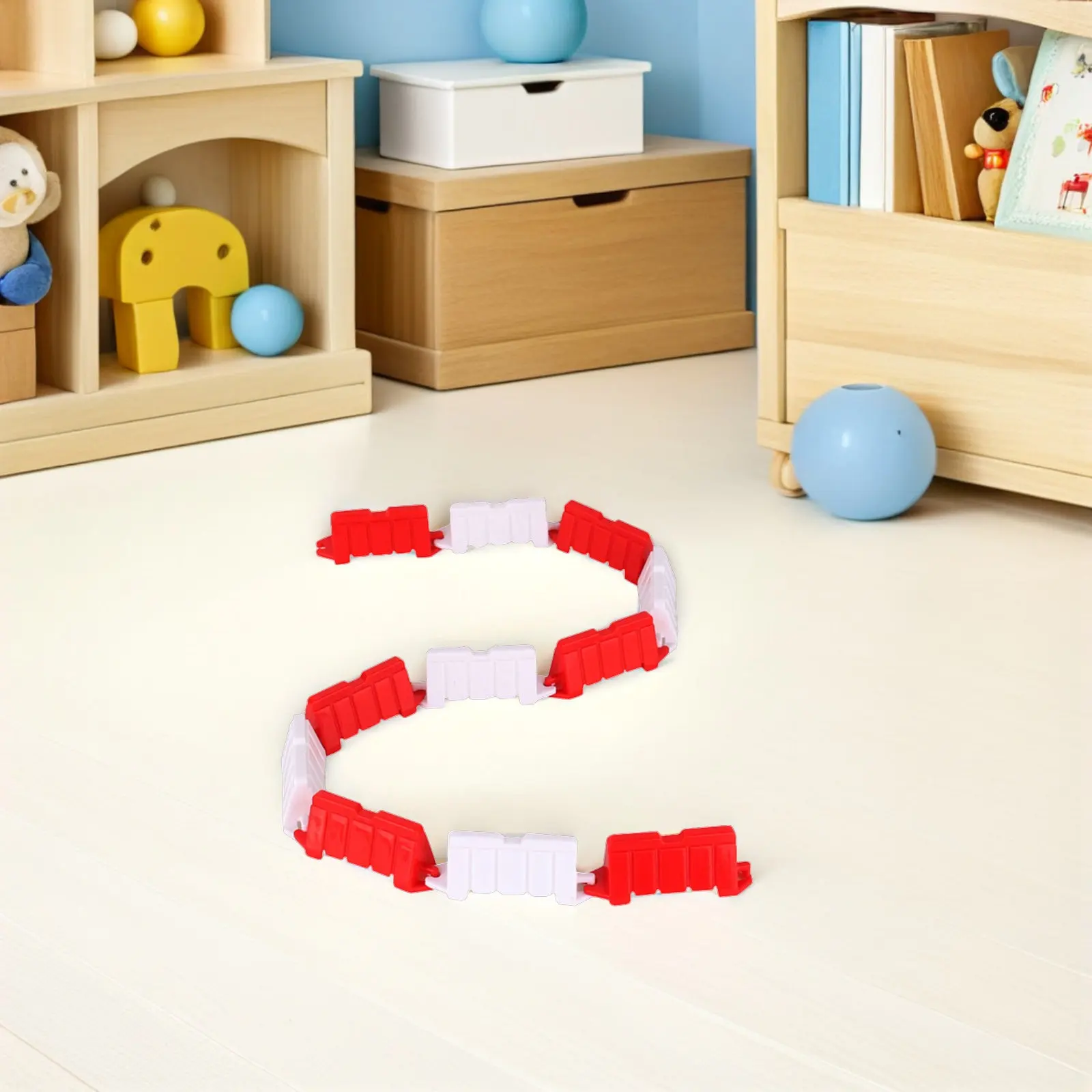 120Pcs Traffic Barricade Game Accessories 1:18 Scale Mini Construction Road Fence for Rc Car Track Kids Early Education Playset