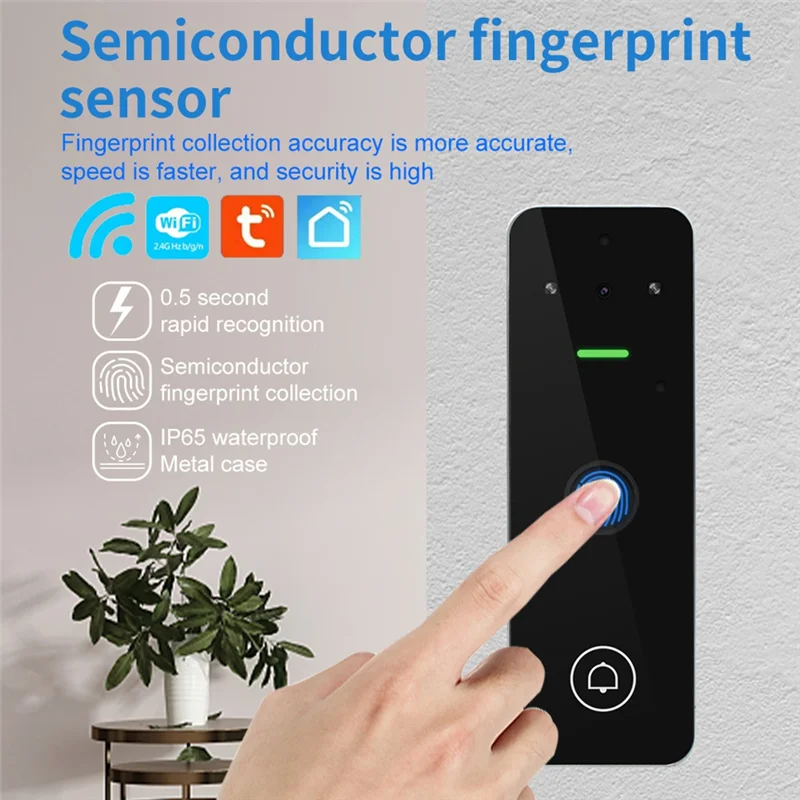 REPLA-Video Intercom Access Control Tastatur Visuelle Türklingel Tuya Smart Wifi RFID Digit Fingerprint Intercom System Outdoor