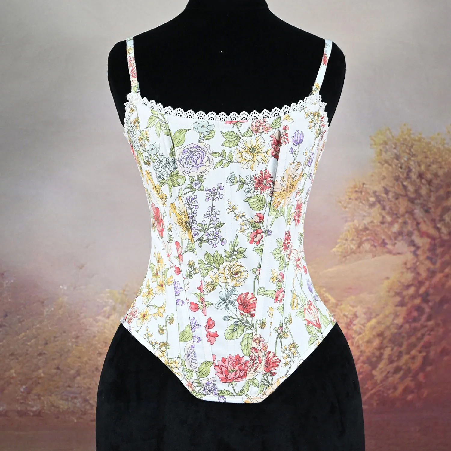 Woman's Fashion flowers Body Shaping Adjustable Shoulder Strap Lace corset vest