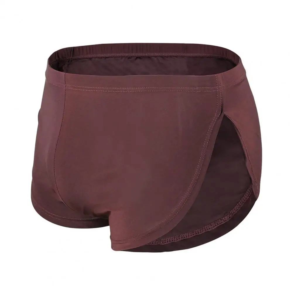Basic Men Boxer Briefs Men Boxer Underwear Men's Low Waist Boxer Underwear Breathable Smooth Fabric Shorts Solid Color Loose