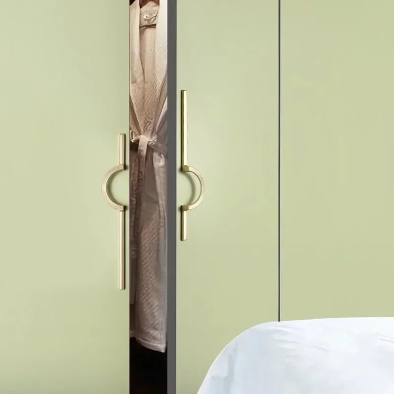 

1 Pcs High-end Circular Long Handle Wardrobe Knobs Cabinet Door Modern Minimalist Cabinet Door Handle Drawer Handle