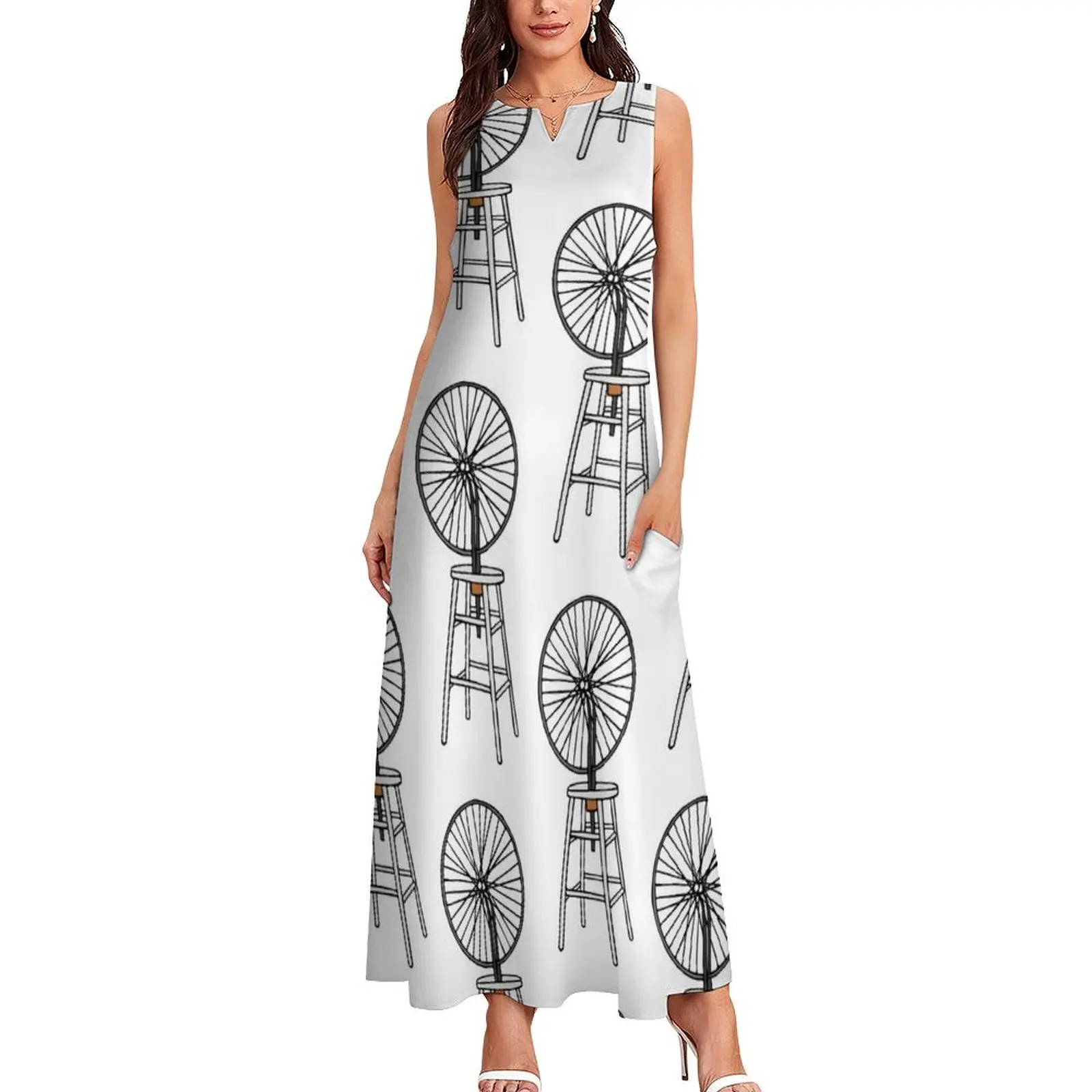 Bicycle Wheel Marcel Duchamp Long Dress long dress women dress party night