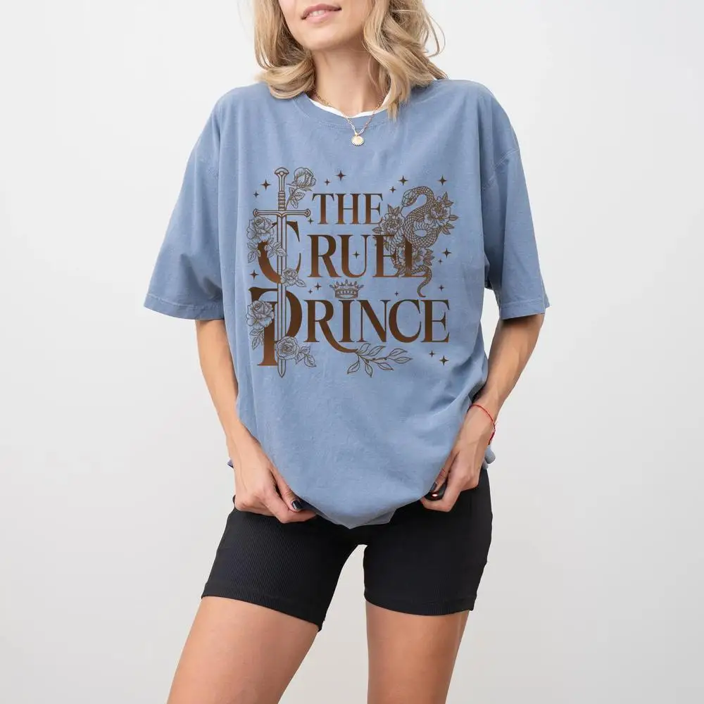 قميص الأمير القاسي كاردان وجود Bookish تي شيرت خيال فا قارئ تي شيرت هولي بلاك فوك أوف ذا إير ميرش حكاية خرافية داكنة Te #5