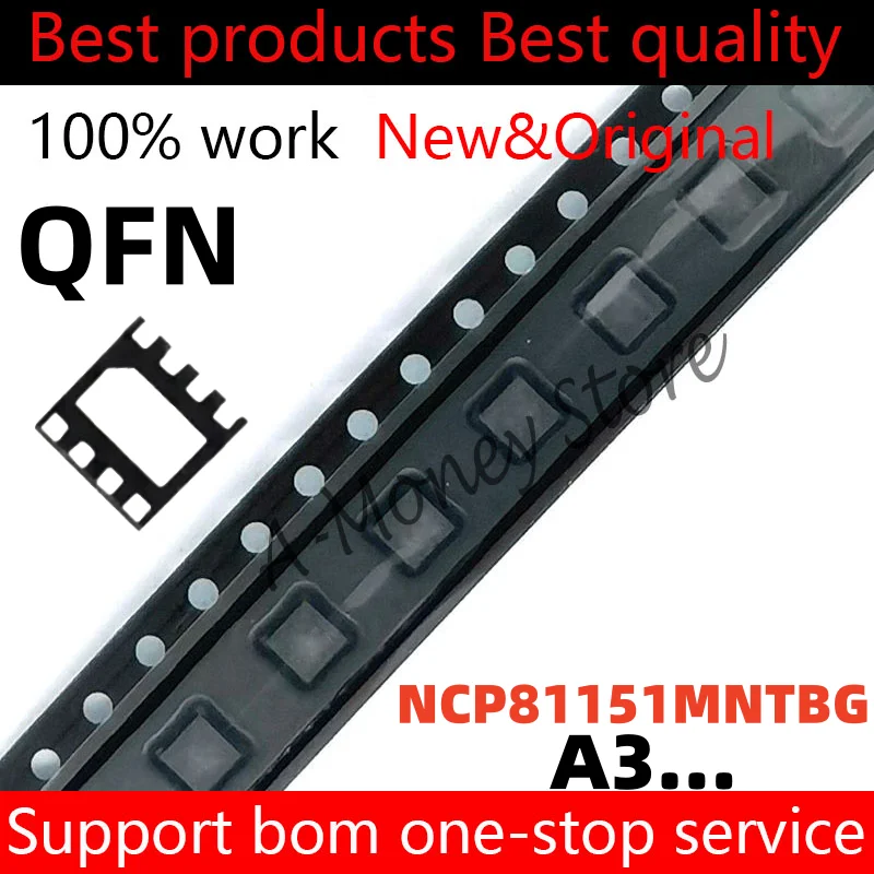 

(5-10pcs)NCP81151 NCP81151MNTBG (A3L A31 A3J A3...) QFN-8