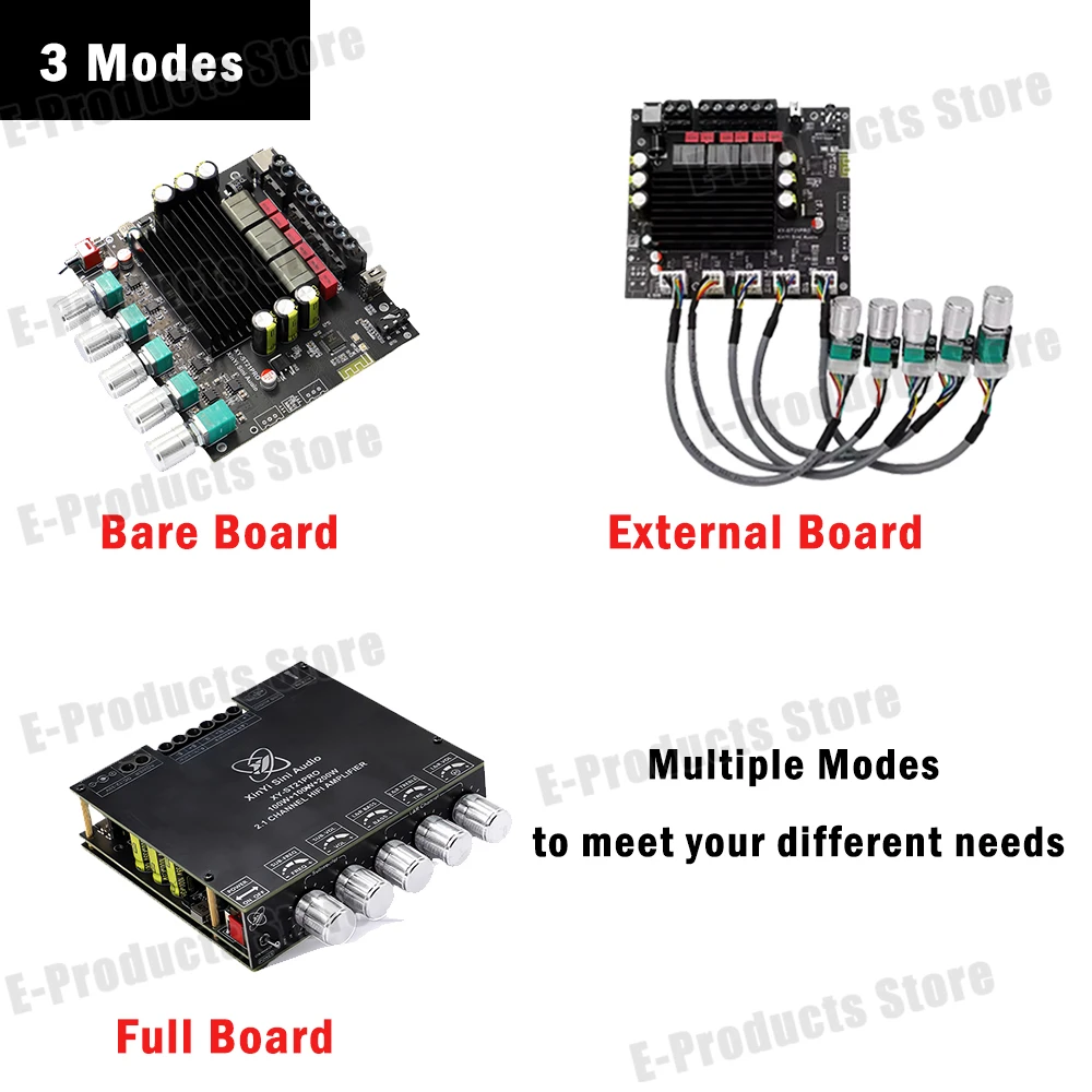 XY-ST21 PRO Scheda audio di potenza 2.1 canali Bluetooth 5.2 Subwoofer stereo Dual-core TPA3221 100WX2 + 200W Amplificatore audio sintonizzato
