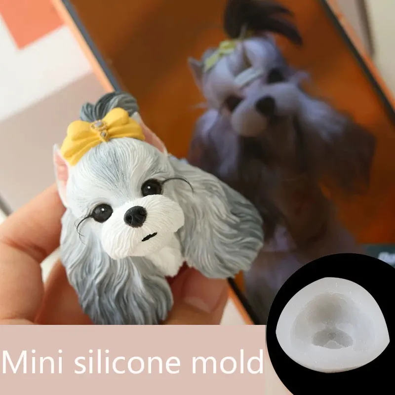 Schnauzer Dog Face Silicone Mold, DIY for Epoxy Resin, Plaster - Pet Memorial Keepsake, Clay Candle Making, Puppy Gift Crafts