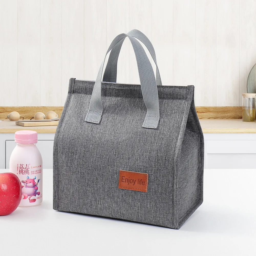 Insulated Lunch Bag Portable Thermal Cooler Tote Bag Large Capacity Lunch Box Handbag for Office Work Picnic Travel Food Storage