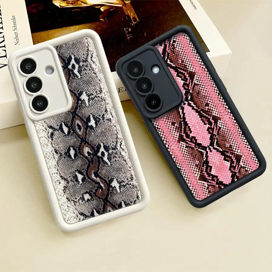 Snake Skin Pattern Case for Samsung Galaxy S26 Ultra S22 S24 Plus S23 FE S20FE S24Ultra S25 S21 S25 Edge Phone Cover
