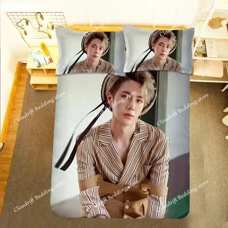 

Wang Yibo Poster Pillowcase+ Duvet Cover Single Dormitory Student Knit Yebo Lifestyle Photo Picture Double Bedding Set
