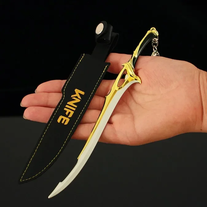 21cm Valorant Melee Cool Weapon Eternal Sovereign Keychain Peripheral Metal Model Butterfly Knife Machine Style Elite Gift Toys