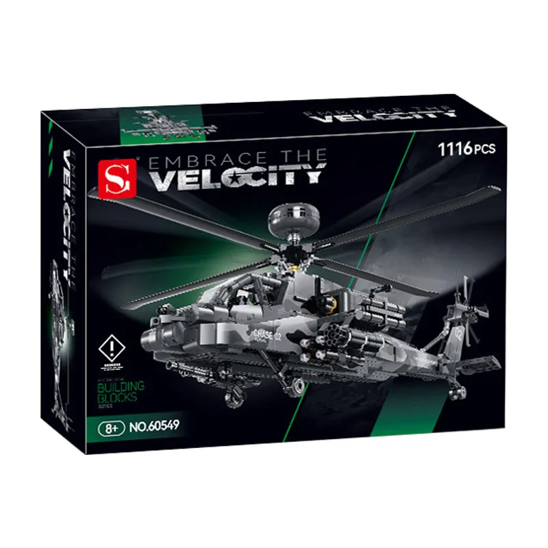 IN STOCK 60549 MOC Technical RC Helicopter Building Blocks Assembling Airplane Bricks Model Adult Toy Christmas Gift Set