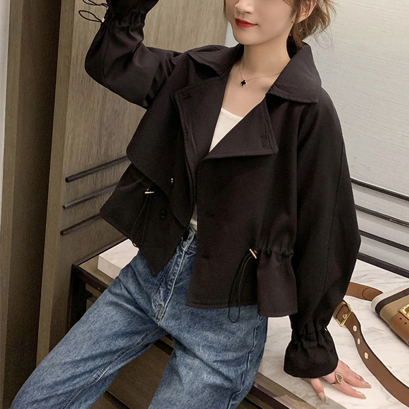 Loose Women's Workwear Style Coat Korean Version British Style Short Outerwear Spring Autumn Winter Fashionable Coat