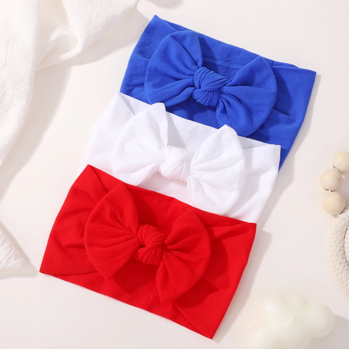 

3pcs/set Christmas Soft Elastic Baby Girls Knit Bowbots Hairband for Newborn Headband Headwear Baby Hair Accessories Photo Prop
