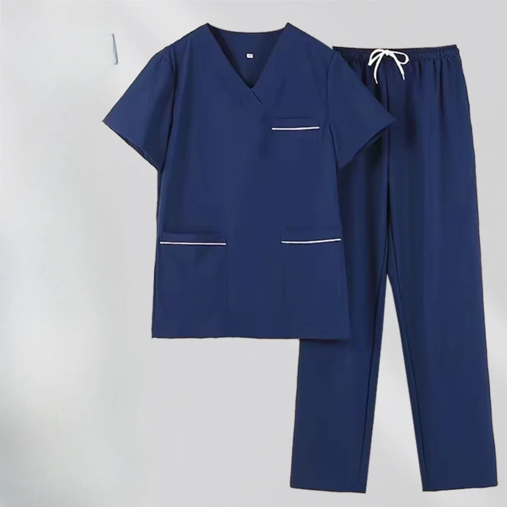 بدلة تنظيف عالية الجودة قابلة للتمدد سريعة الجفاف بأكمام قصيرة - بدلة تنظيف جراح غرفة العمليات لملابس العمل البيطرية/المستشفى