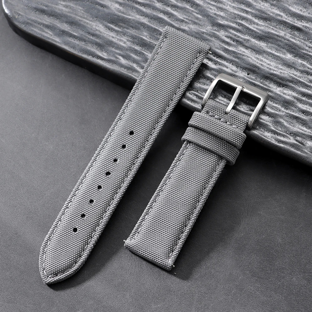 20mm 22mm Segeltuch-Nylon-Uhrenarmband für Omega, Seiko, Rolex Sportgürtel Schnellverschluss Universelles Zweiseitiges Nylon-Armband – Detail 17