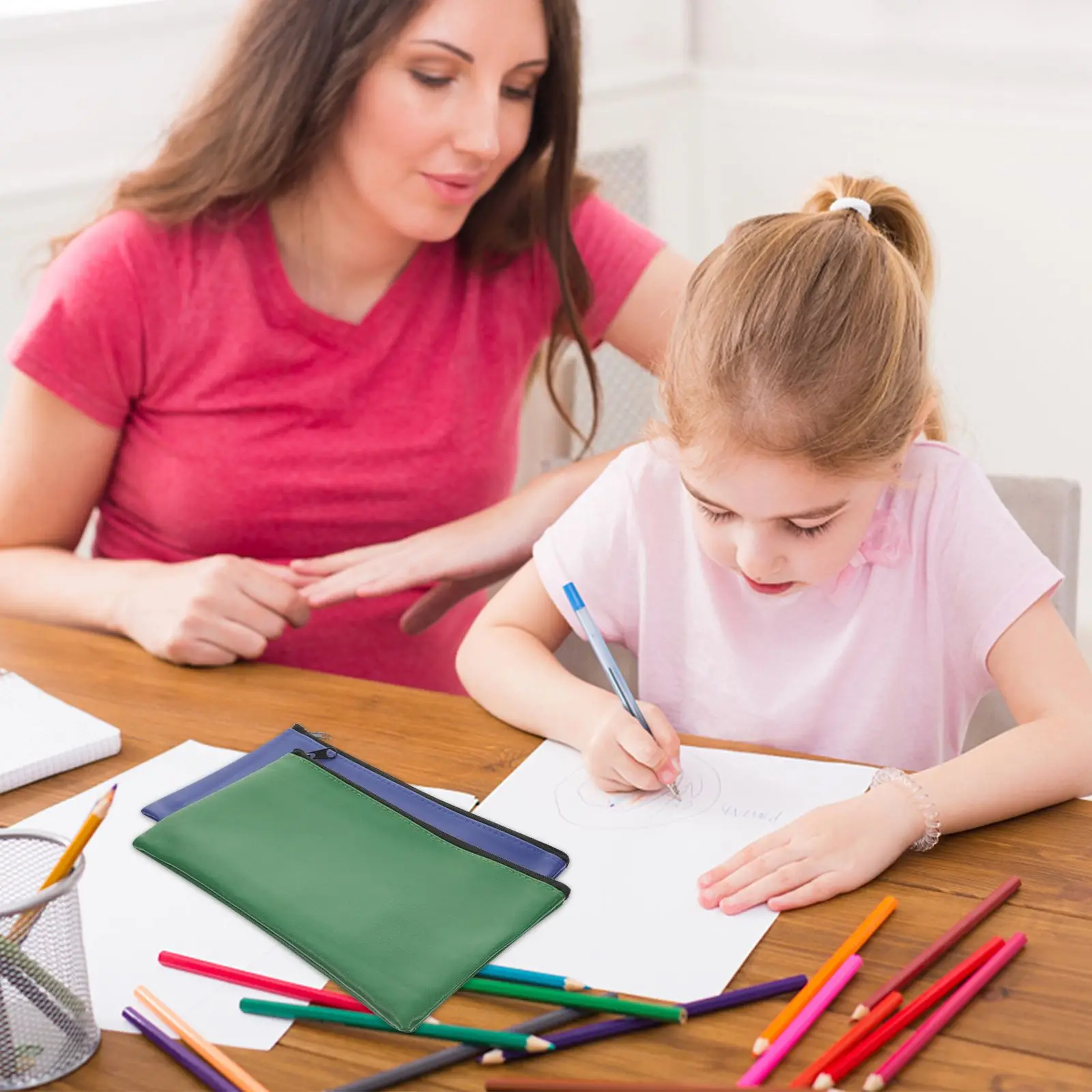 2 шт. водонепроницаемая папка для документов, сумка на молнии для файлов, журналов, денежных квитанций, черная, практичная, длительного использования