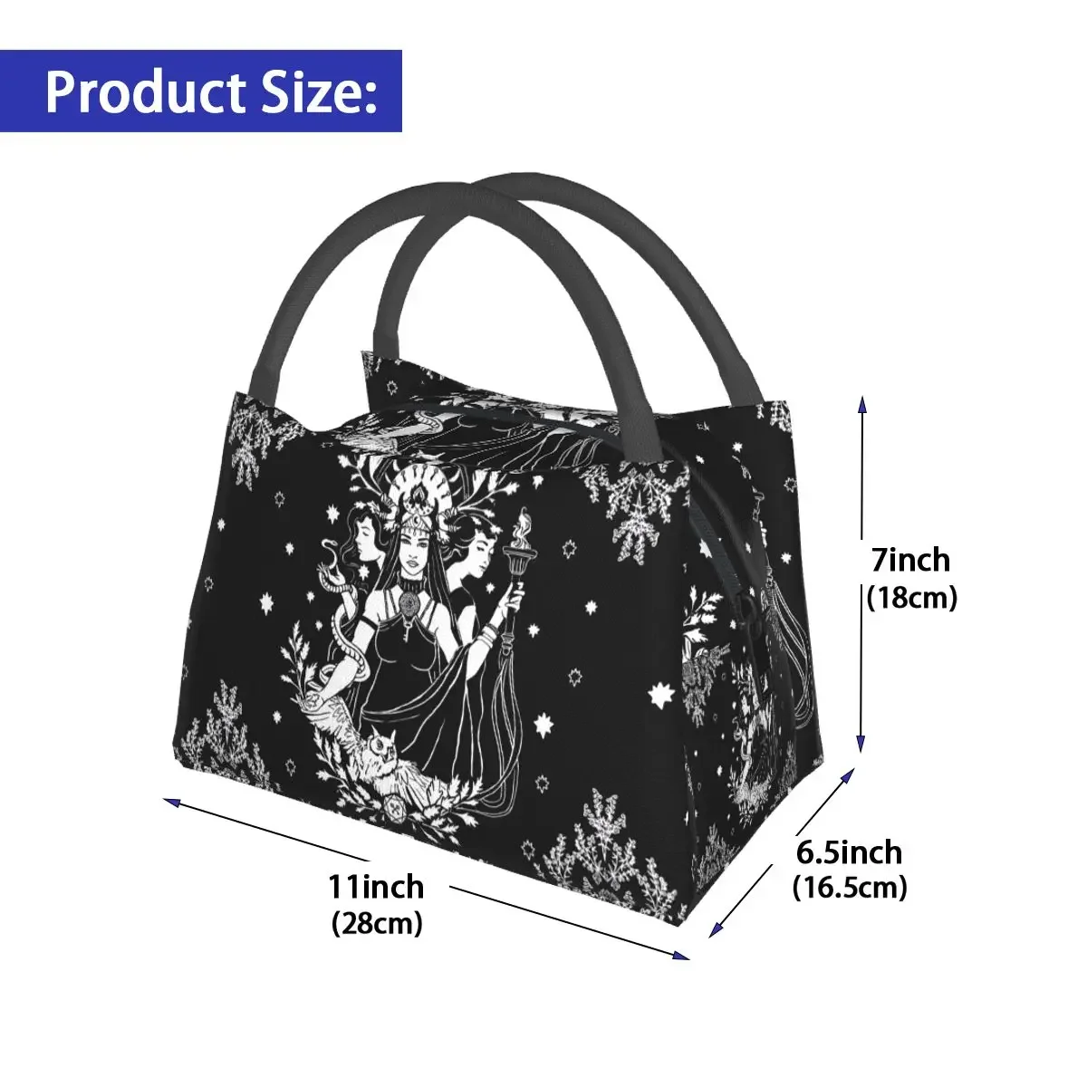 Goddess Art Lunch Bag Greek Mythology Cute Lunch Box For Child Picnic Portable Insulated Cooler Bag Graphic Tote Food Bags