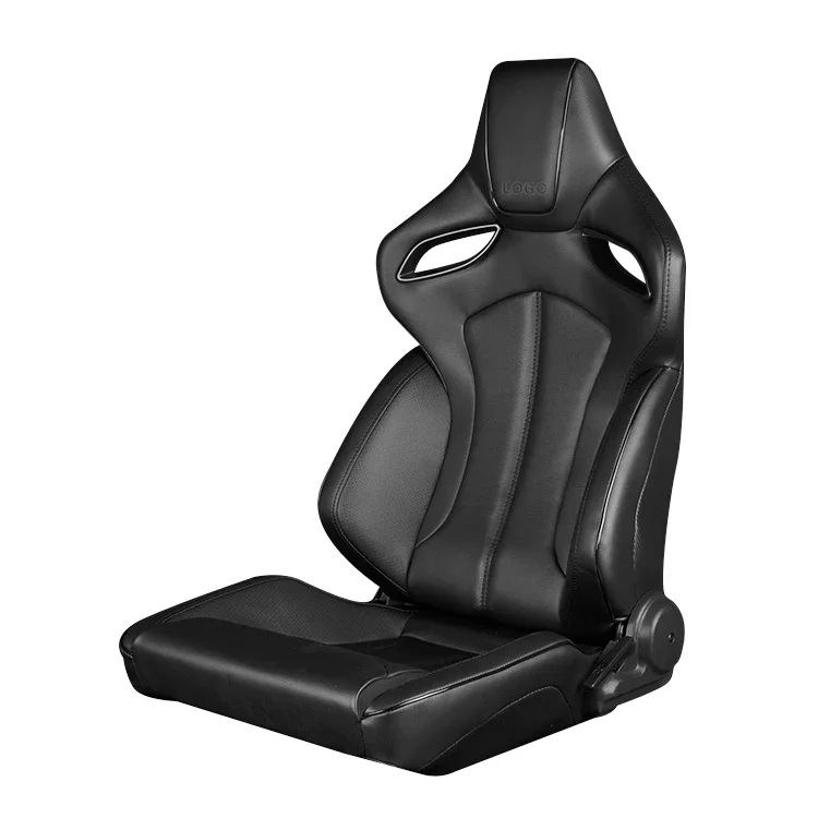 Adjustable Custom PU Car Seat Black Universal Comfort Racing Seat