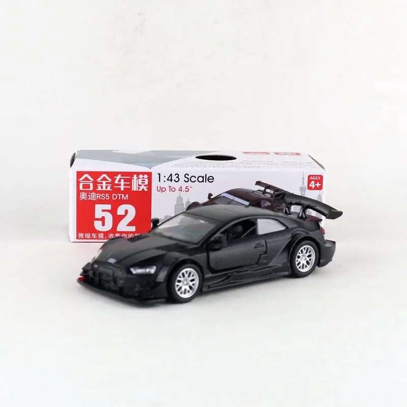 Diecast Metal Toy Model 1:43 Scale Audi RS5 Racing Car Pull Back Doors Openable Educational Collection Gift For Kid Match Box