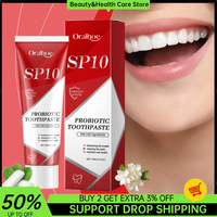 SP10 Probiotic Toothpaste Teeth Yellow Stain Removing Super Brightening Breath Lasting Whitening Teeth Mint Toothpaste Oral Care