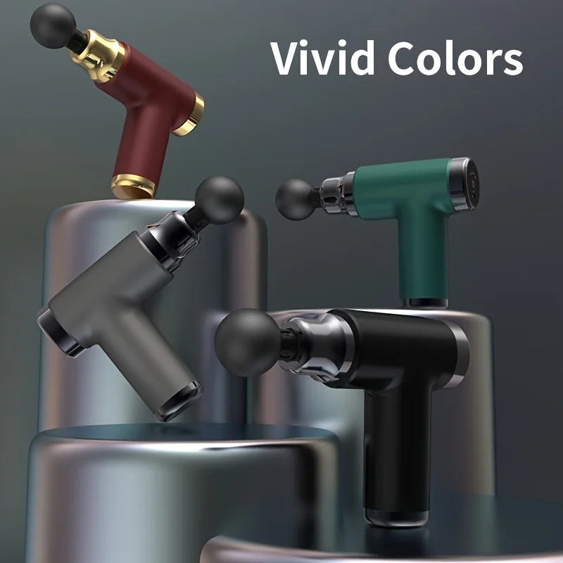 Портативный мини-массажный пистолет, 1 шт., перкуссионный массажер для глубоких тканей, ультракомпактный и тихий, карманный размер для снятия в дороге,